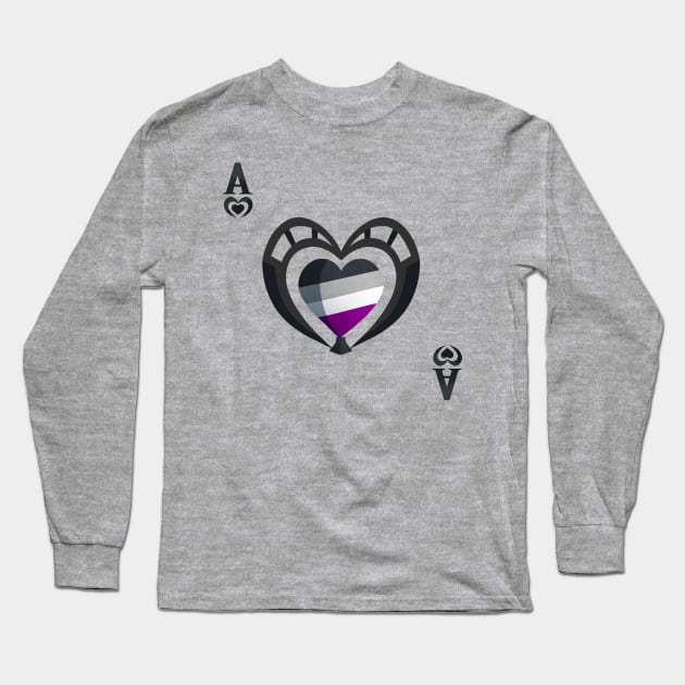 Ace of Hearts Pride Long Sleeve T-Shirt by Phreephur